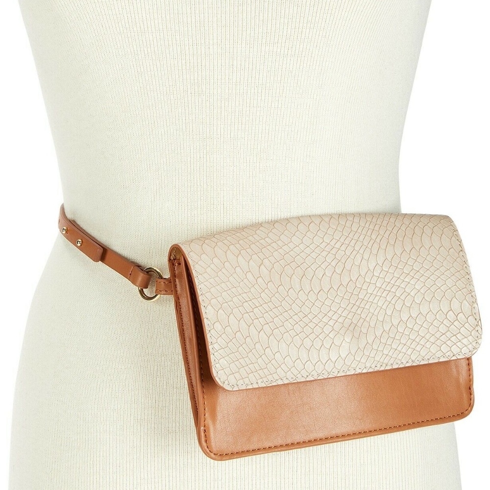 I.N.C. Smooth & Python-Embossed Fanny